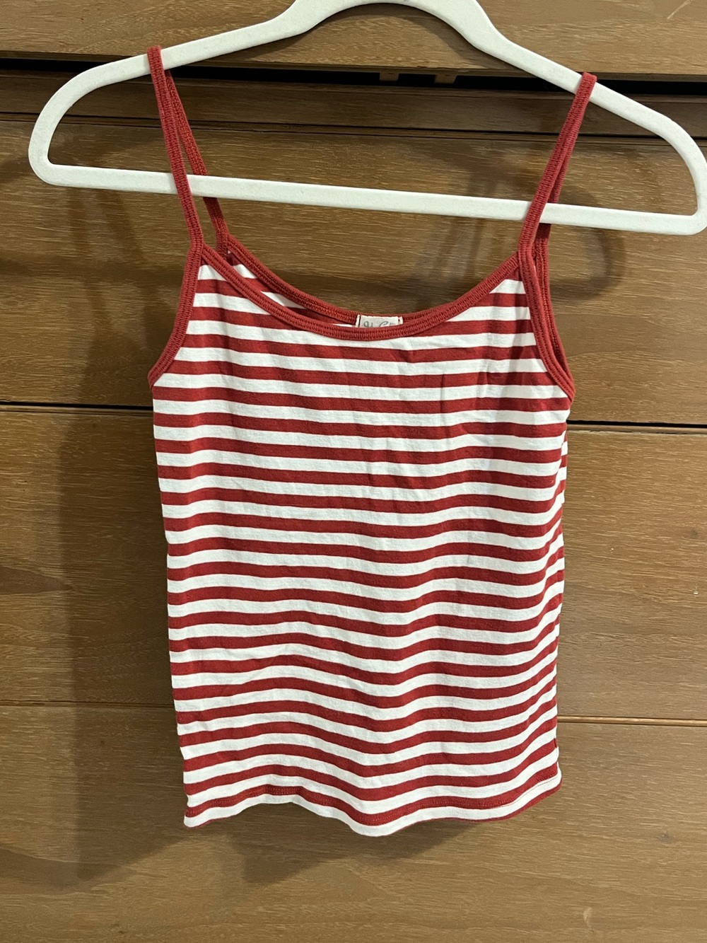 Brandy Melville red white stripe tank top